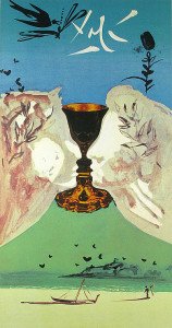 Ace of Cups tarot card by Salvador Dalí